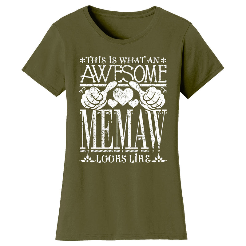 Women's Awesome Mom Grandma Looks Like T-Shirts - MEMAW